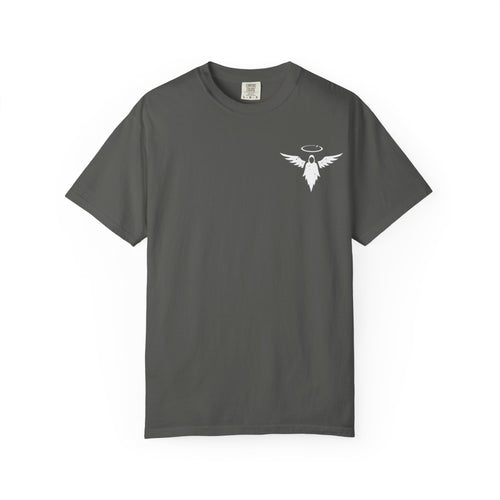 Bad Angel T-Shirt — Graphic Tee with Halo & Wings