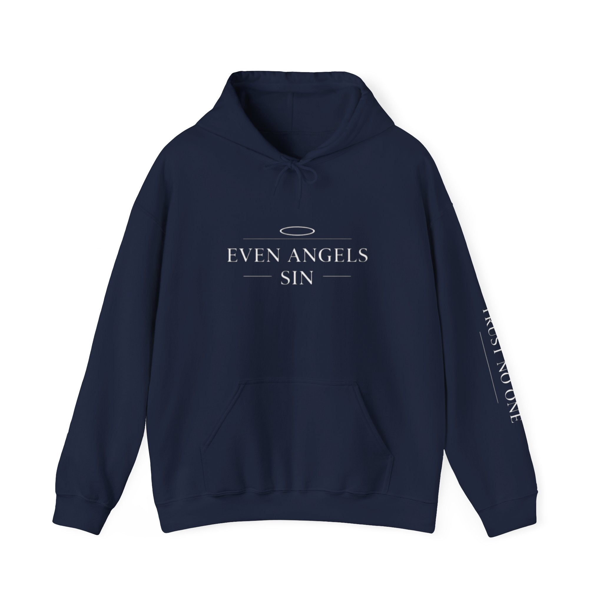 Even Angels Sin Hoodie — Gothic Angel Graphic Pullover