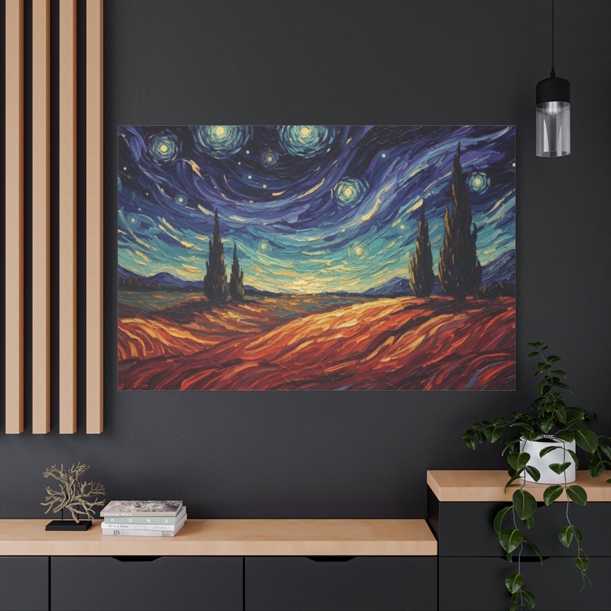 Starry Sunset Canvas Print — Matte Stretched Wall Art