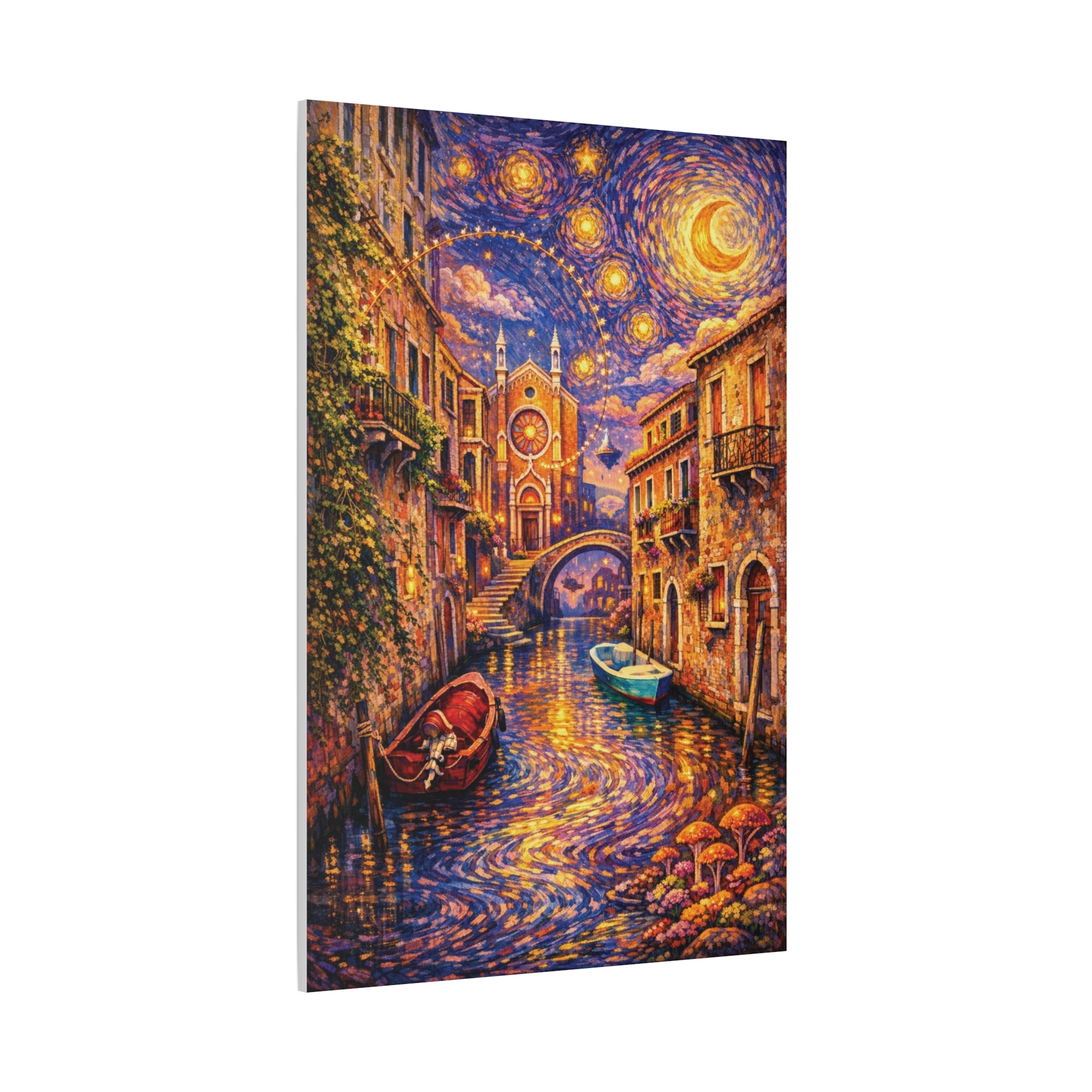 Starry Night Venice Matte Canvas Print — Stretched 1.25"