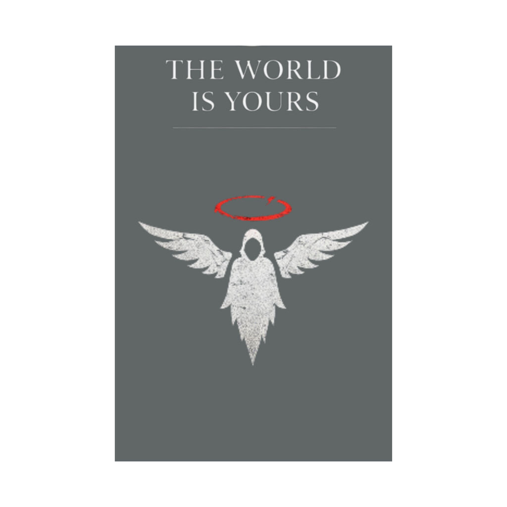 The World Is Yours Angel Poster — Matte Motivational Wall Art