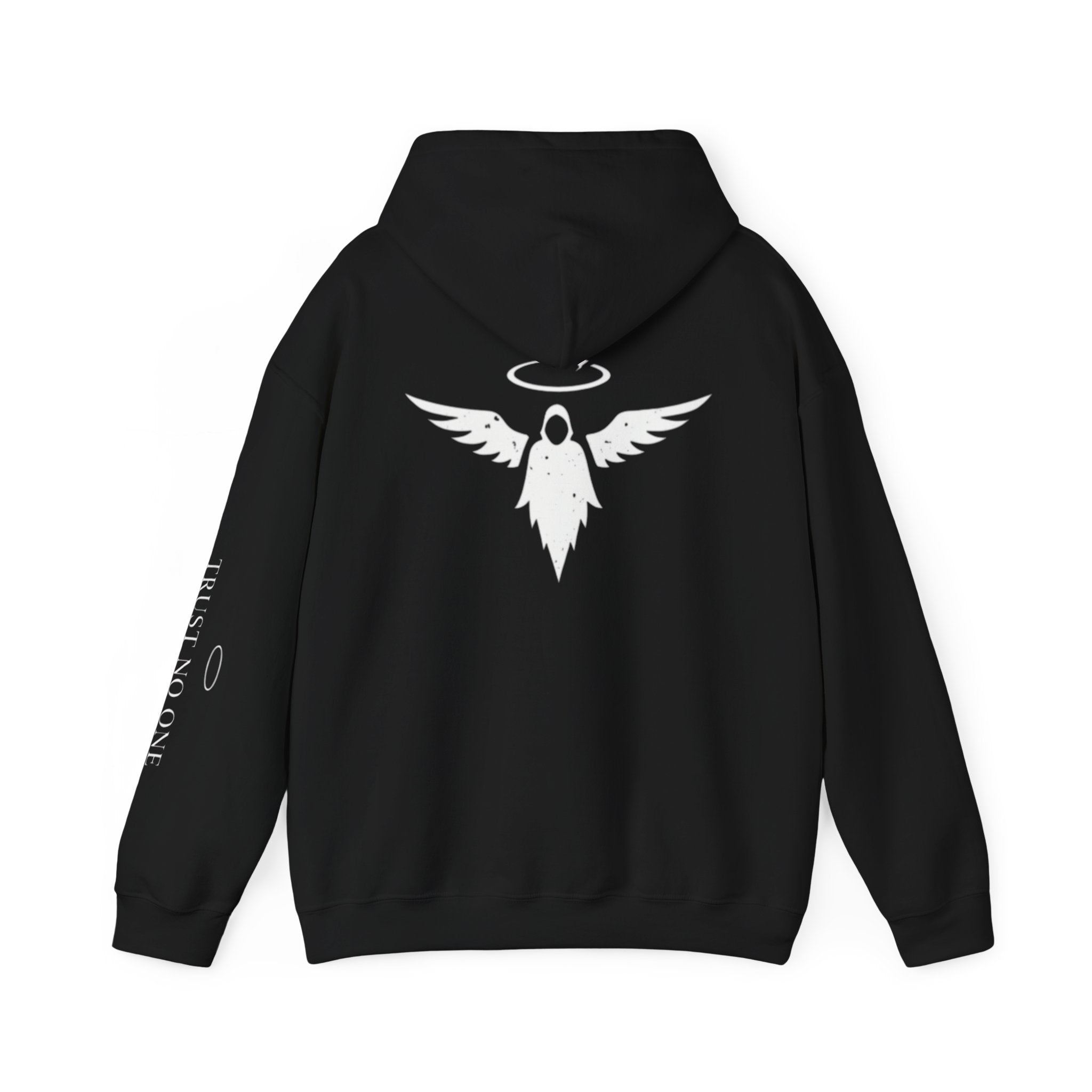 Even Angels Sin Hoodie — Gothic Angel Graphic Pullover
