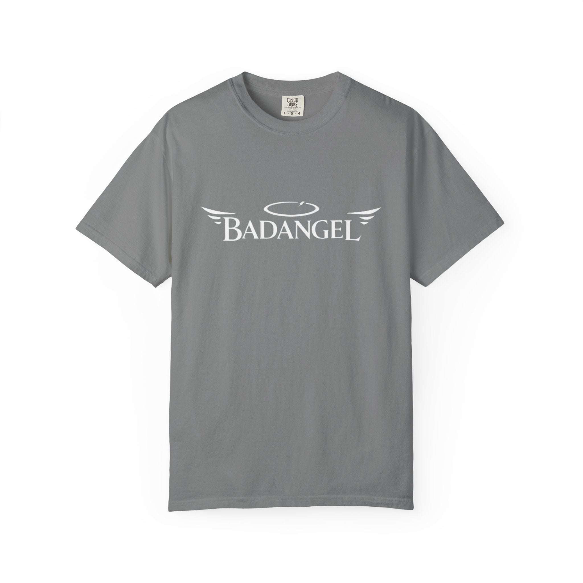 T-Shirt — "Bad Angel" Graphic Tee with Halo & Wings