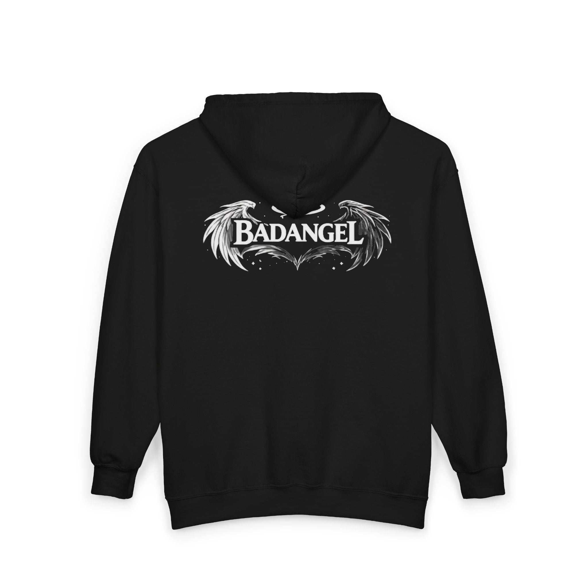 Badangel Zip Hoodie — Angel Wings Logo Full‑Zip Sweatshirt