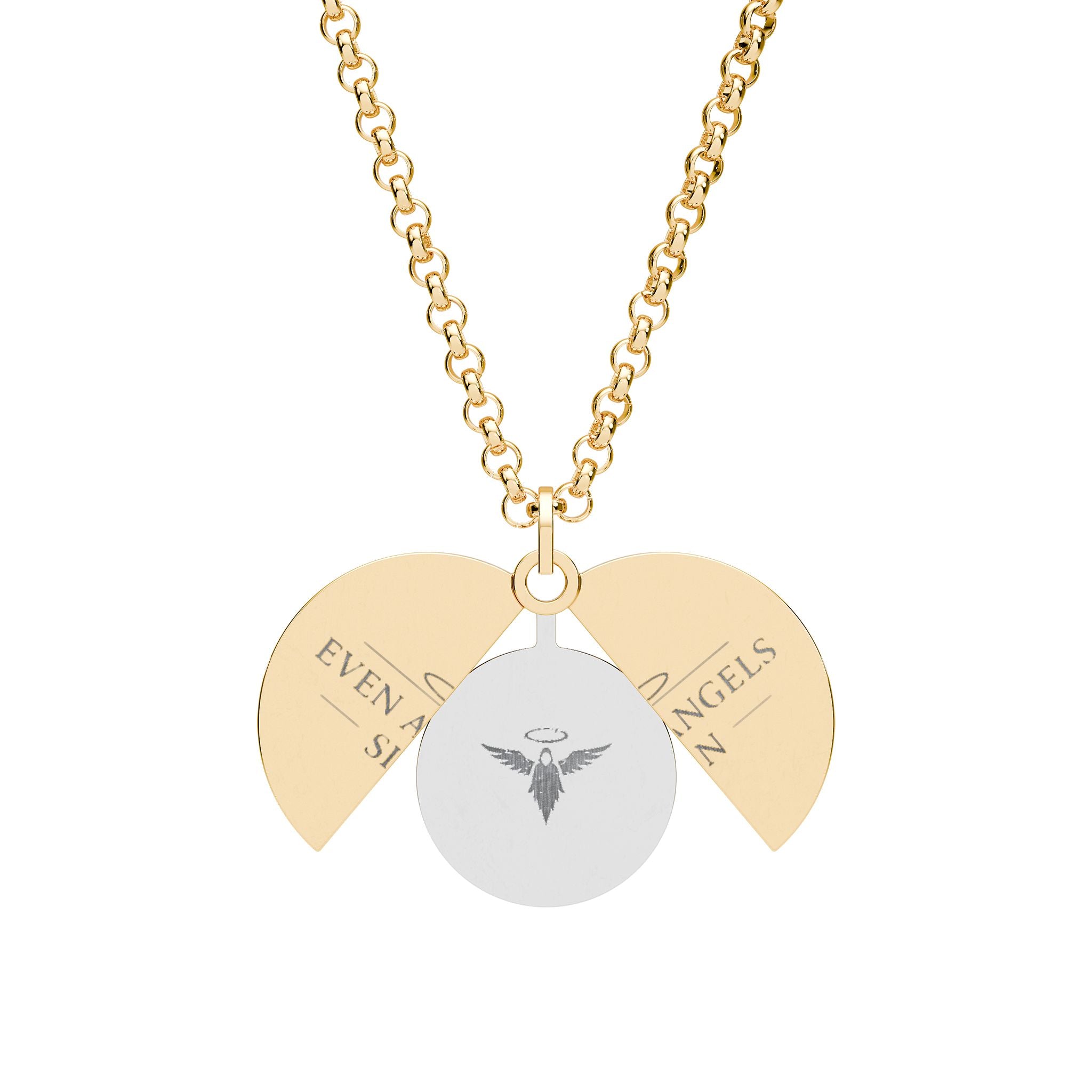 Hidden Message Circle Necklace — Engraved Secret-Message Pendant (Customizable)