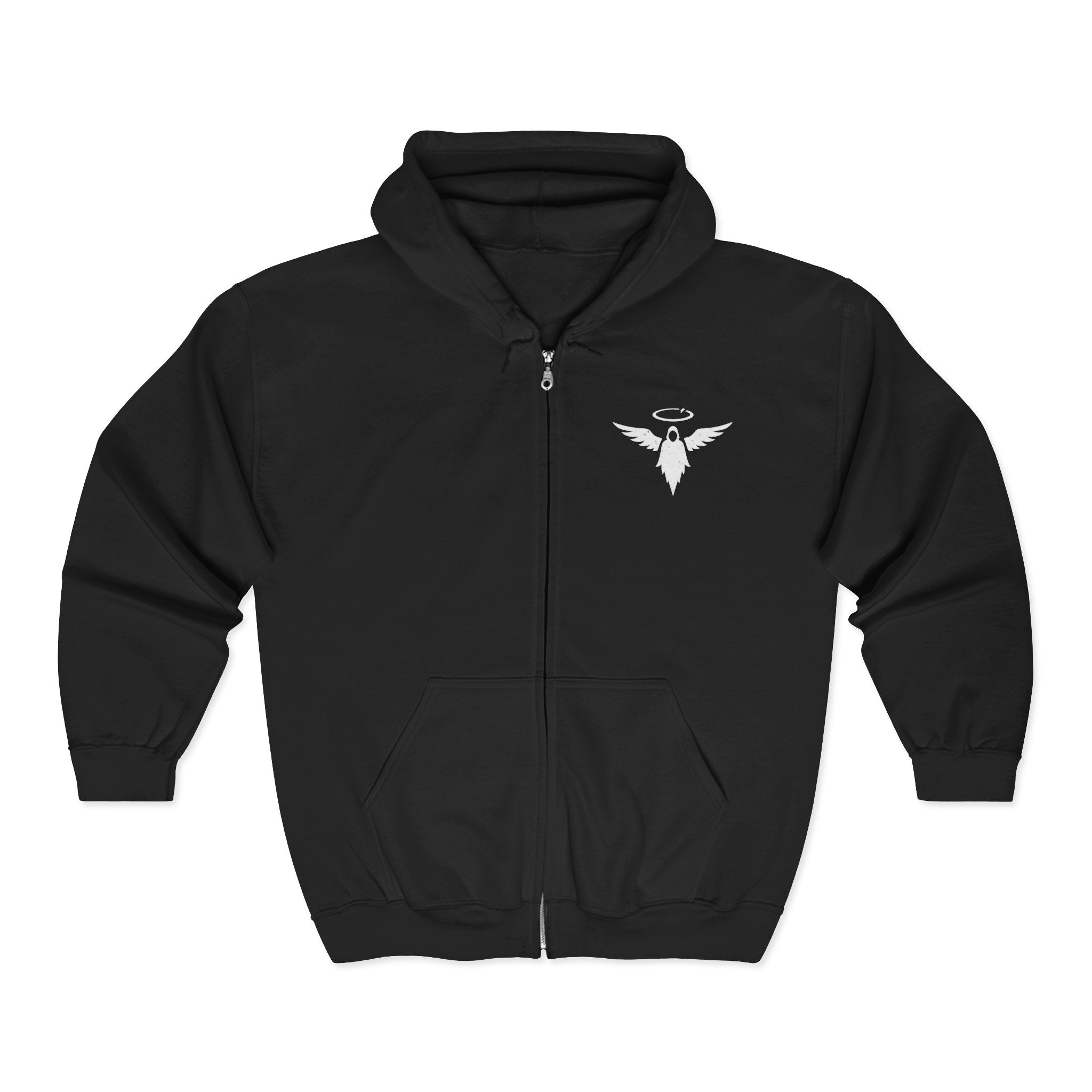 Badangel Zip Hoodie — Angel Wings Logo Full‑Zip Sweatshirt