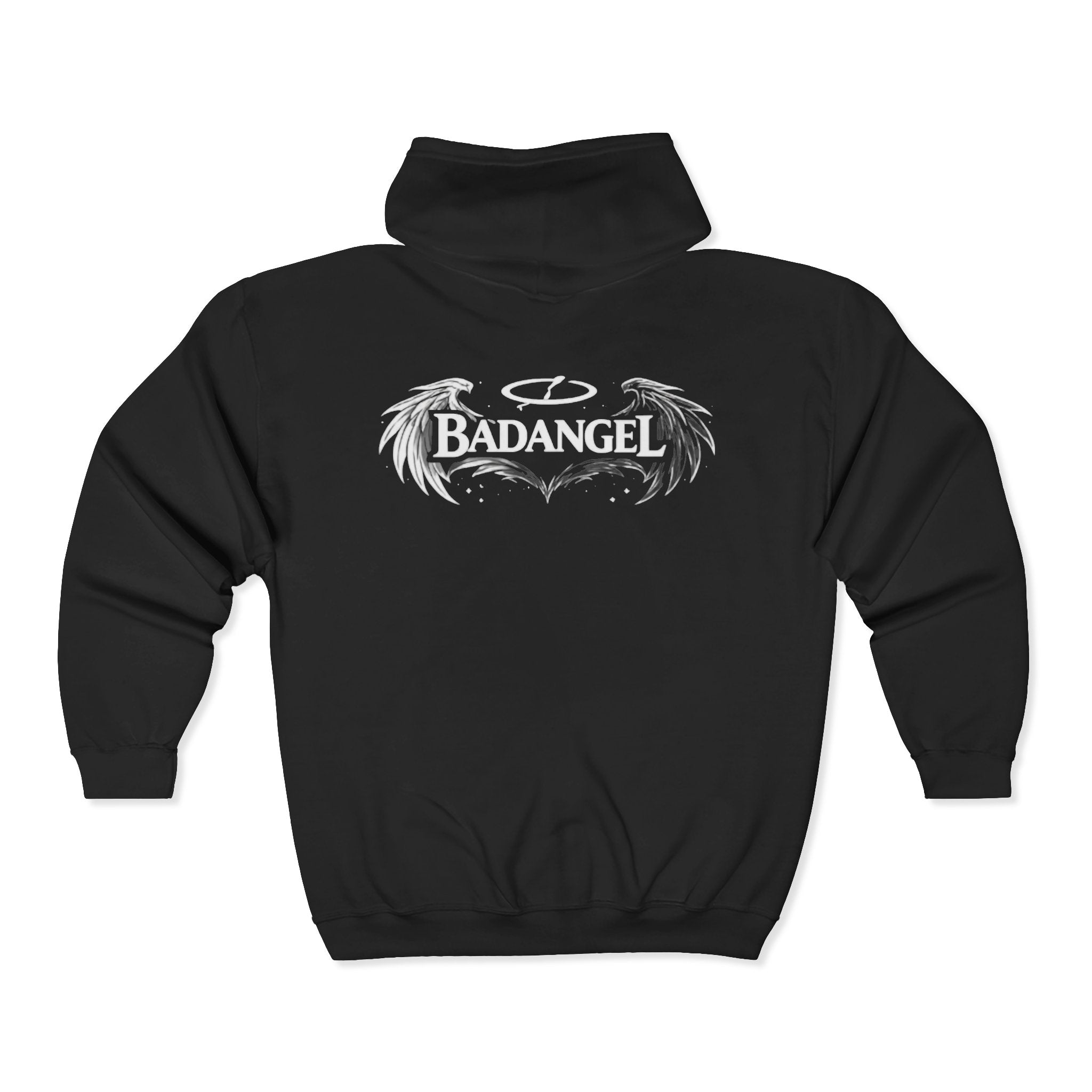 Badangel Zip Hoodie — Angel Wings Logo Full‑Zip Sweatshirt
