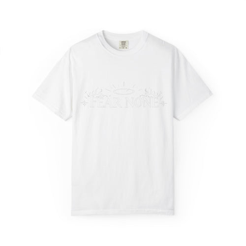 Angel Wings T-Shirt — 'Fear None' Minimal White Graphic Tee