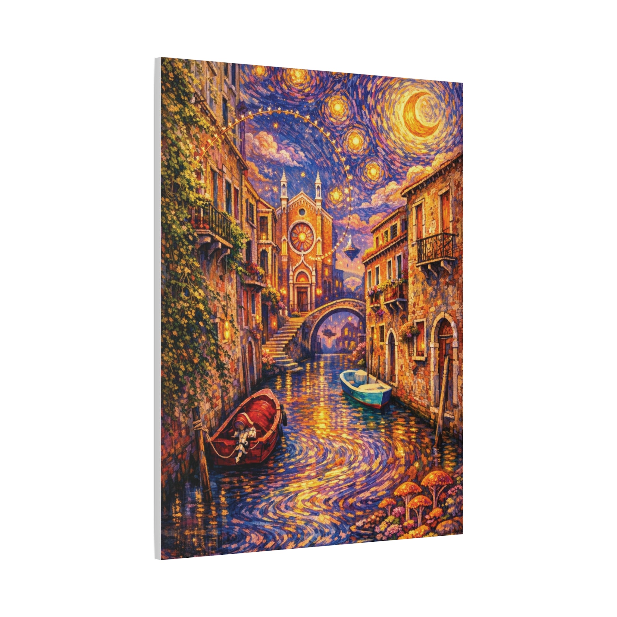 Starry Night Venice Matte Canvas Print — Stretched 1.25"