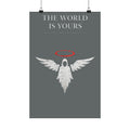 The World Is Yours Angel Poster — Matte Motivational Wall Art