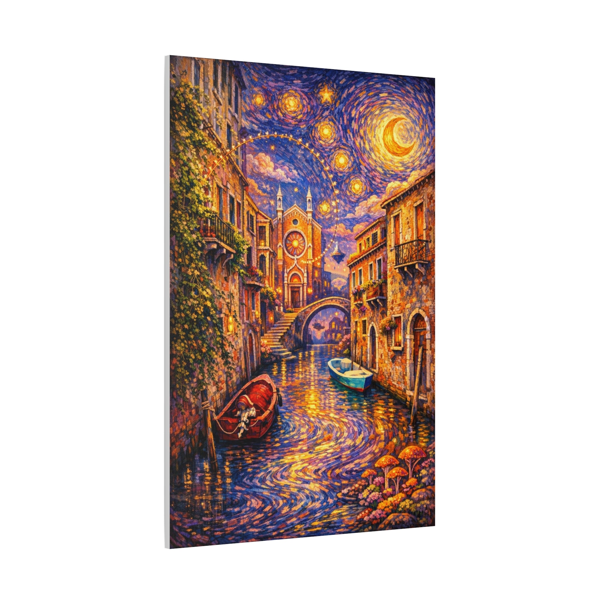 Venice Starry Night Canvas Print — Matte Stretched Wall Art