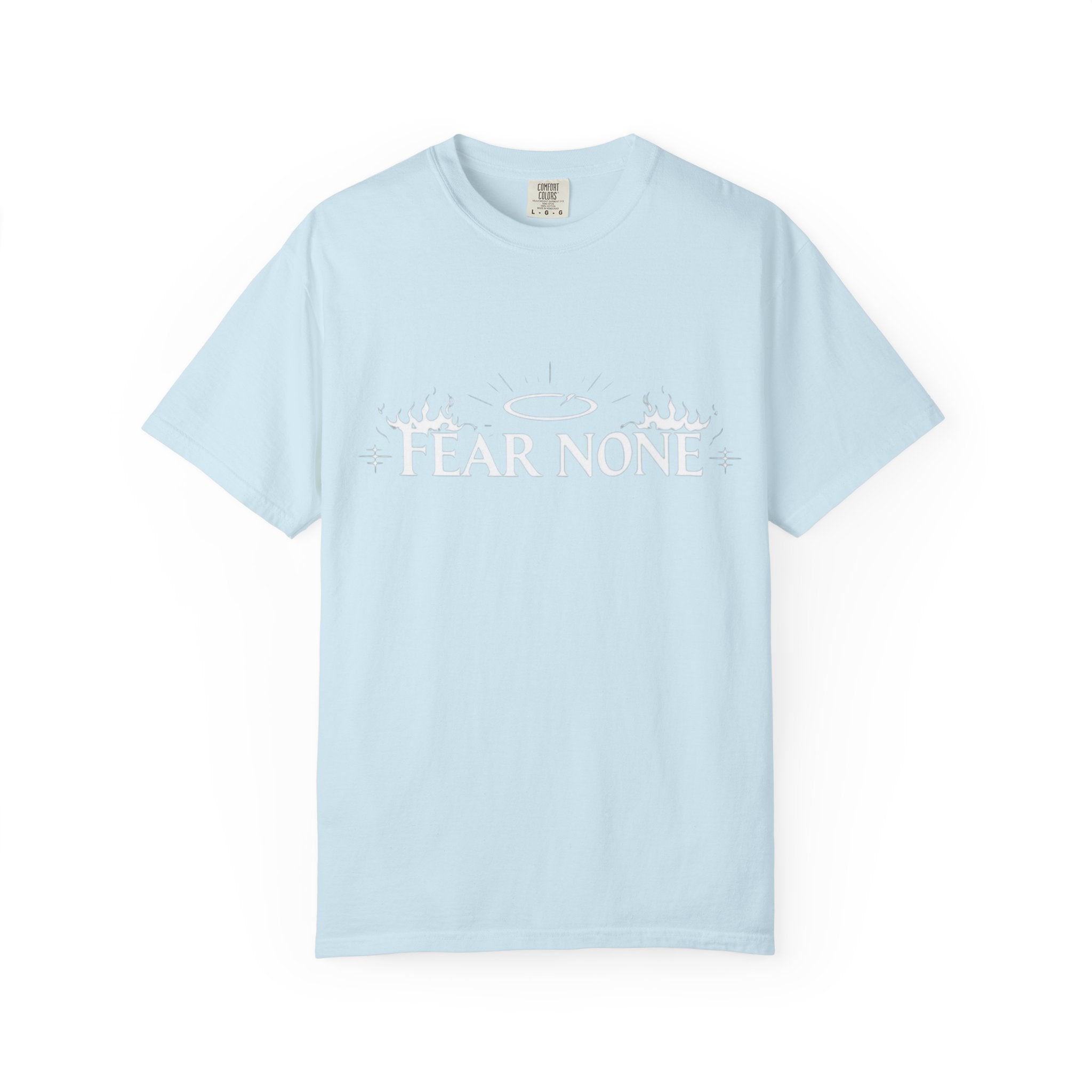 Angel Wings T-Shirt — 'Fear None' Minimal White Graphic Tee